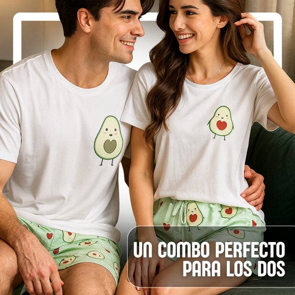 AvocadoLove™ – Pijama de pareja con diseño de aguacate