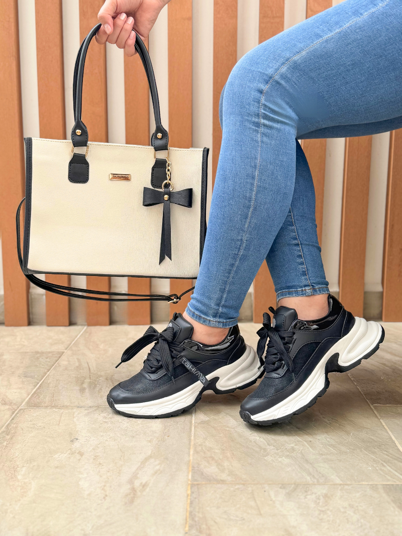 GlamSet™ – Combo Tenis con Plataforma + Bolso Elegante