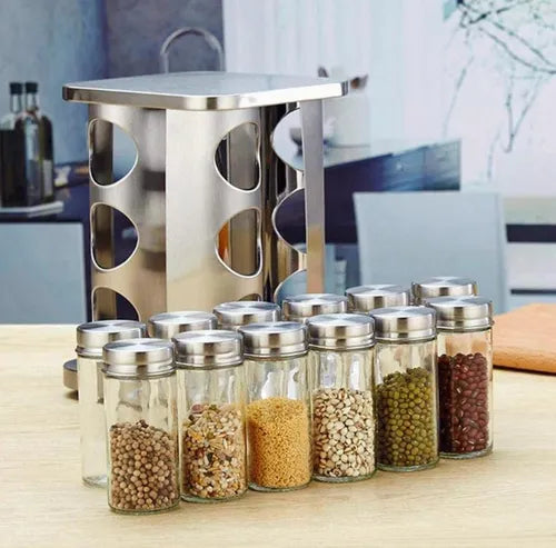 Spice Master Pro™ – El organizador que convierte 16 condimentos básicos en arsenal culinario profesional