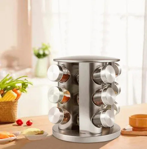 Spice Master Pro™ – El organizador que convierte 16 condimentos básicos en arsenal culinario profesional
