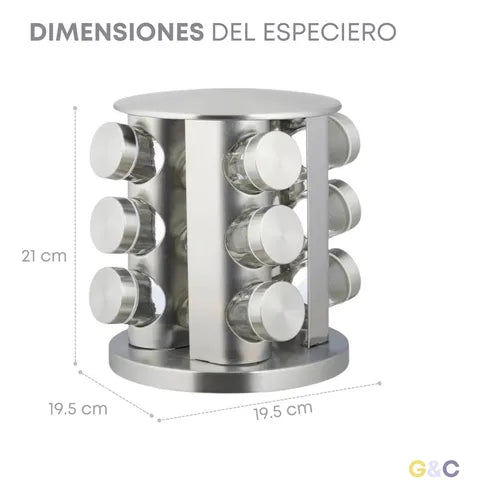Spice Master Pro™ – El organizador que convierte 16 condimentos básicos en arsenal culinario profesional