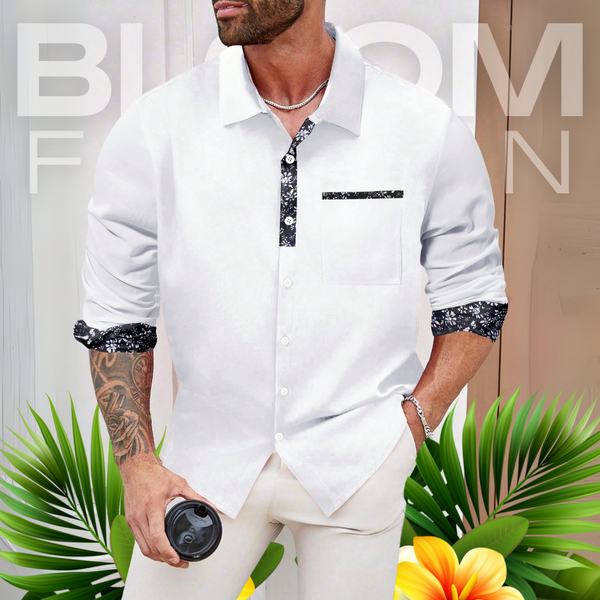 BLOOM FUSION - Camisa Con Decorados Florales